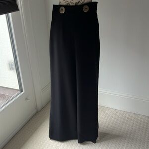 Ladies Zara Black Size S Wide-Leg Trousers